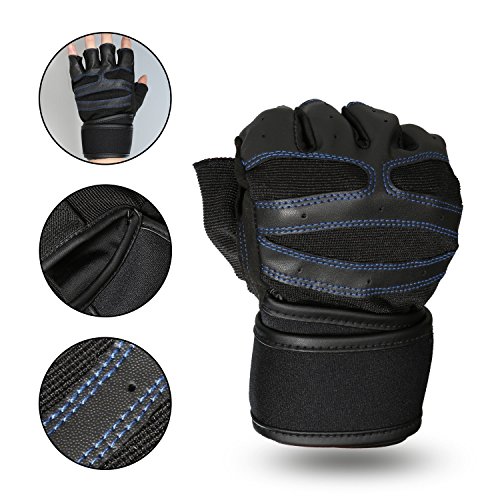 HiCool Fitnesshandschuhe Trainingshandschuhe Gym Fitness Gewichtheben Handschuhe Herren Bodybuilding Workout Sports Pro Wrist Wrap - 2