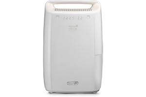 DE'LONGHI De’Longhi Tasciugo AriaDry - Déshumidificateur Portable pour la Maison, Filtration à 3 Actions, Élimination de l'Humidité 10L/24h, Séchage, Anti-Moisissure, Silencieux, Blanc (DEX210SF)