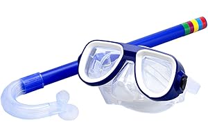 UPXIANG Children's snorkeling Scuba Snorkeling Maske Swimming Goggles Glasses with dry Snorkels Tube Equipment Non-Toxic Diving Gear 3-8 Years
