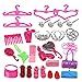 Produktbild Newin Star 42- Teiliges Mode Puppen Zubehör Set von Schmuck Haarband Ohrringe Tasche Schuhe und Kleiderbügel