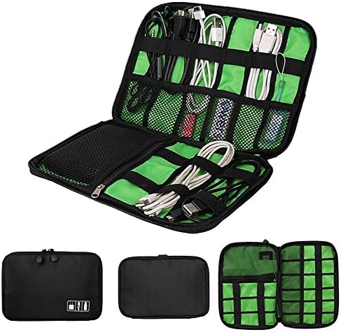 Soviton Electronic Accessories Cable USB Drive Organizer Bag Portable Travel Insert Case