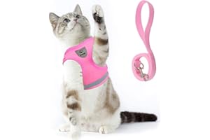Supet Imbracatura per Gatti con Guinzaglio Gilet Riflettente in Nylon Morbido per Cani da Passeggio per Cani da Corsa Adatto a Gatti, Cuccioli, Piccoli Animali Domestici