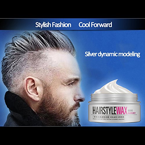 ROPALIA Unisex DIY Haar Farbe Wachs Schlamm Farbstoff Färbung Creme Temporäre Modellierung Silber-grau - 3