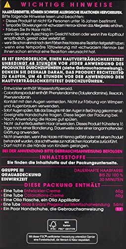 Garnier Olia Haar Coloration Schwarz 1.0, Färbung für Haare enthält 60% Blumen-Öle für intensive Farbkraft – Ohne Ammoniak – 3er Pack (3 x 1 Stück) - 2