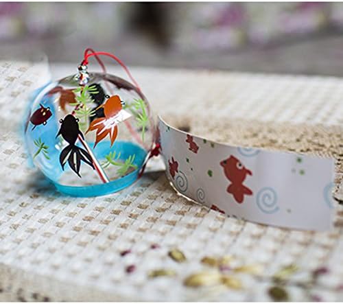 Japanese Style Wind Chimes Wind Bells Handmade Glass Birthday Gift Handpaint Home Decors Wind Chimes Fishes
