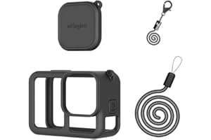 Gdraco Silicone Protective Case for GoPro Hero 13 Action Cameras Accessories Protective Housing Case with Lens Cap and Lanyard for GoPro Hero 13 (Black)