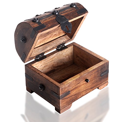 Bauern-kasse Schatz-Truhe Schatz-Kiste aus Holz (Mittel M) - 6