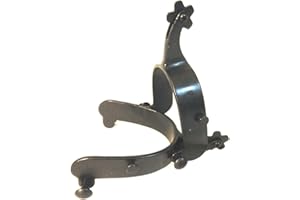 HILASON Black Steel Tack Saddle Bronc Spur 5 Point Rowel