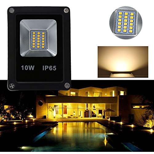 VINGO® 10W LED Fluter Warmweiß Außen Strahler Flutlicht Licht IP65 Leuchtmittel Industrie Fluter Security Light SMD - 3