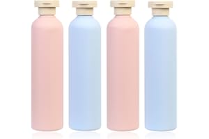 LIYIJIKEJI 4 Stk Reiseflaschen zum Befüllen 260ml, Shampoo Flaschen zum Befüllen Reisen Squeeze Flasche, Auslaufsicher nachfüllbare Reisebehälter, Reisegröße Reiseflaschen Set für Shampoo Lotion Duschgel