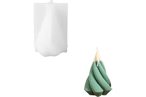 Boowan Nicole Spiral Christmas Tree Silicone Molds for Concrete,Cement Candle Jar Mold for DIY,Silicone Molds Gift for Christmas(LZ0610)