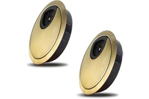 WJUAN 2 Pezzi Passacavo da Scrivania di Fascia Alta da 60 mm | Tappo Passacavi per Cavo per Scrivanie, Piani di Lavoro da Ufficio | Materiale: Lega di Zinco (Bronzo)