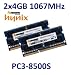 Produktbild Mustang / Hynix Arbeitsspeicher 8GB (1067MHz, 204-polig SO-DIMM, 2x 4GB) DDR3 Kit - für Apple MacBook / Pro / iMac / mac mini (Late 2008/2009/2010)