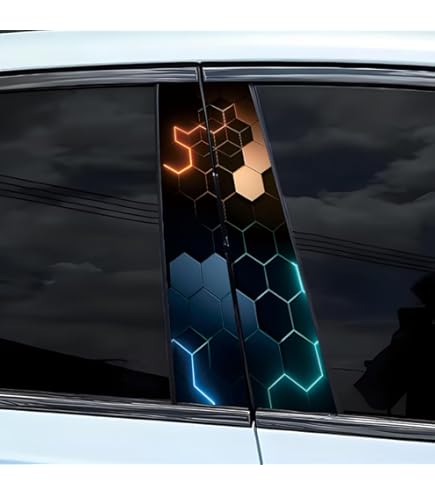 3D B-Säulen Aufkleber Auto - Wasserdichter Design Folie | Einfache Montage Ohne Werkzeuge | Personalisierung Für Autotüren