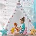 Produktbild Wolfwise Tipi Kinderzelt, DIY Spielzelt Indianerzelt Gartenzelt, Geschenk für Kinder/ Jungen/ Mädchen/ Baby, aus Baumwollsegeltuch, Weiß