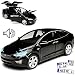 Produktbild Tesla Model X SUV Schwarz Ab 2015 mit Licht und Sound 1/32 Modellcarsonline Modell Auto mit oder ohne individiuellem Wunschkennzeichen