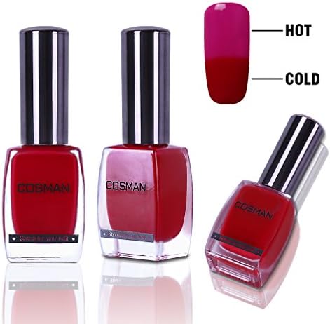 Cosman Temperature Thermal Colour Changing Nail Polish Bright Charming Nail Art Polish Mutil Colour Fashion Long Lasting Manicure Soak-off Lacquer 15ML 15004