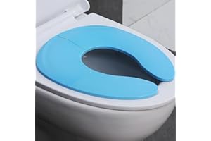 Funbliss Sedile WC Bambini,Reduttore WC per Bambini, Seduta Pieghevole e Portatile, Accessori per Bambini, Sicurezza e Comfort,Blu