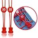 Produktbild XingDi - 2x 100 cm - (ein Paar) Rot Elastische Schnürsenkel geeignet für Sport und Freizeitschuhe - Schnellverschluss für den idealen Halt der Schuhe