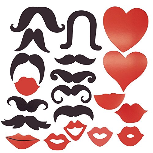 Party Foto Verkleidung Schnurrbart Lippen Brille Krawatte Hüten Photo Booth Props Set - 2
