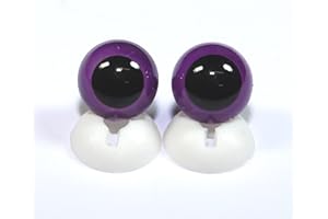 celloexpress 15mm Purple Eyes with Plastic Backs - Safety Eyes for Soft Toy or Teddy Bear Making - Pack of 1 Pair