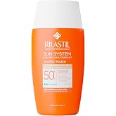 Rilastil Sun System Fotoprotector Water Touch SPF50+ with Color, Lightweight Water Based Facial Sunscreen, Water Resistant, w