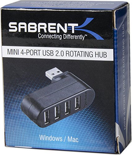 Sabrent USB HUB – 4-Port USB 2.0 drehbaren Hub [90 ° / 180 ° Grad drehbar] (HB-UMN4) - 8