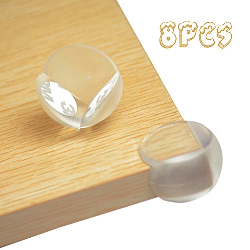 8 Pcs Round Baby Furniture Corner Protector Toddler Safety Bumper Table Edge Guard Supportor
