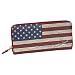 Produktbild Damen Lang Geldbörse Geldbeutel Portemonnaie mit Motiv USA Flagge Kunstleder