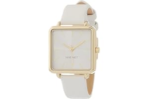 Nine West Japanische Quarzuhr für Damen mit Kunstlederarmband