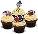 Produktbild AMERICAN FOOTBALL MISCHUNG - 12 essbare hochwertige stehende Waffeln Kuchen Toppers - AMERICAN FOOTBALL MIX
