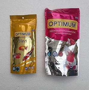 Fish-O-Fish Optimum 200gm Fish Food + 100gm Optimum 3 in 1 (Combo Pack)
