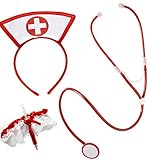Nurse Set Hat Headware Accessory for Doctors Nurses & Hospitals Fancy Dress Up Costumes & Outfits