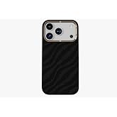 iPhone 17 Pro Max İle Uyumlu MagSafe Karbon Fiber Dokulu Manyetik Kılıf (Siyah)