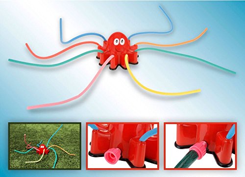 Krake Oktopus mehrfarbig Wasser-Sprinkler Wasser-Spielzeug Garten-Sprenger Rasen-Sprenger Garten-Schlauch Wasser-Schlauch Kinder-Spielzeug Pool-Kanone Planschbecken-Pistole Bewässerungsschlauch - 5