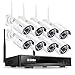 Produktbild ZOSI Wireless 1080P Außen Videoüberwachung System 8CH NVR mit 8 Outdoor WLAN Überwachungskamera Set ohne Festplatte, Bewegungsalarm Alert & Free App