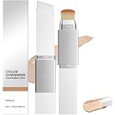 HQRKOTM 1 Stick White Foundation 2-in-1 with Brush,Long-Lasting Moisturizing Color Changing Concealer Stick,B-arra Matte Cove