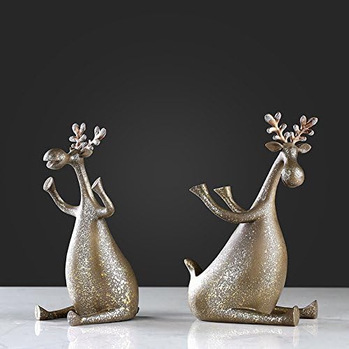 Wine Holder With Wine Glass Holder 2 Pieces Set Moose Wine Rack Wine Shelf Sculpture Crafts Home decorations Interior Decorations ( Shape : Wine Glass Holder )