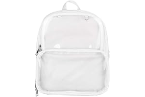 TENDYCOCO Rucksack Transparent Bookbag Ita Bag Klar Schultasche Wasserdicht für Frauen Mädchen