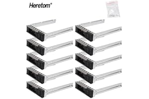 Heretom 10er-Pack X7K8W Y796F Festplatten Rahmen 3,5 Zoll Caddy für Dell 14th Gen PowerEdge R240 R340 R440 R540 R640 R740 R740xd2 R6415 R6525 R7425 R7515 XC Series SAS SATA Tray