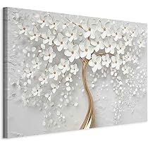 Wandbild-Set XXL „Orchidee Bambus“ – 5-teilig, 100x50 Cm, Leinwand Auf Holzrahmen, Fertig Zum Aufhängen