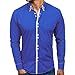 Produktbild 2018jyjm Herren Herbst Casual Formal Slim Fit Solide Langarm Kleid Hemd Top Bluse Kunstleder Baumwolle mit Gesteppten Bereichen Herren Daunenjacke Daunenmantel Wintermantel Winterjacke