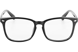 XINCHIUK Brillefassung Ohne Stärke Brille Unisex Nerdbrille Nerd Klar Streberbrille Rechteck Rahmen Vollrand Dekobrille Groß Leicht Pantobrille Brillenetui Brillengestelle für Geschenk Fotomachen Deko