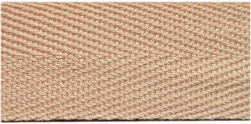 SewingYard - 5 Metre Length - 25mm (1") Wide Luxury Acrylic Herringbone Apron Tape Webbing Strapping Soft &amp; Strong- Guaranted No Joins (Light Baby Pink)