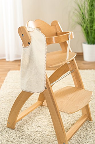 2er Set Riesen Baby-Lätzchen mit Druckknopf / 30×46 cm/ Schadstoffgeprüft nach Öko-Tex Standard 100 / Frottee – 100 % Baumwolle – Natur Braun - 8
