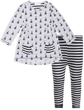 Chigant Baby-Mädchen Nachthemd Rundhalsausschnitt Langarmshirt und Leggings Set Zweiteiliger Schlafanzug Nitnightset...