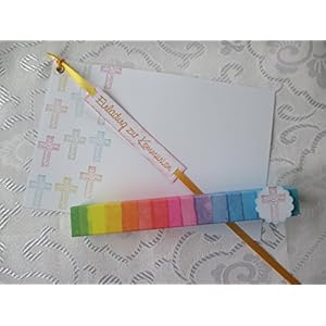 Einladung im Reagenzglas zur Kommunion Regenbogen