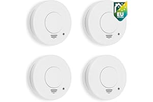 Smartwares Set of 4 Smoke Detectors - Optical Sensor - 10 Year Life - Test Button - 85 DB - 10.100.41