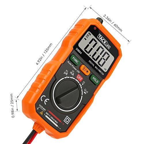 Tacklife DM04 Klassisches Pocket Digital Multimeter Autorange Multi Tester mit Non Contact Voltage Spannungsmesser, Stromprüfer, Widerstand) Strommessgerät - 2