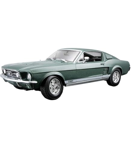Miniature Ford Mustang Bullitt GT Metallise Verte 1968 Avec Steve McQueen Figurine 1/18 Greenlight